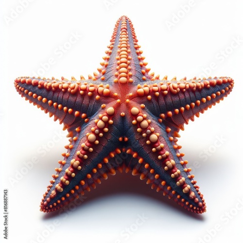red starfish isolated on white