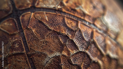 Close-up texture of a turtle shell for nature or wildlife photography