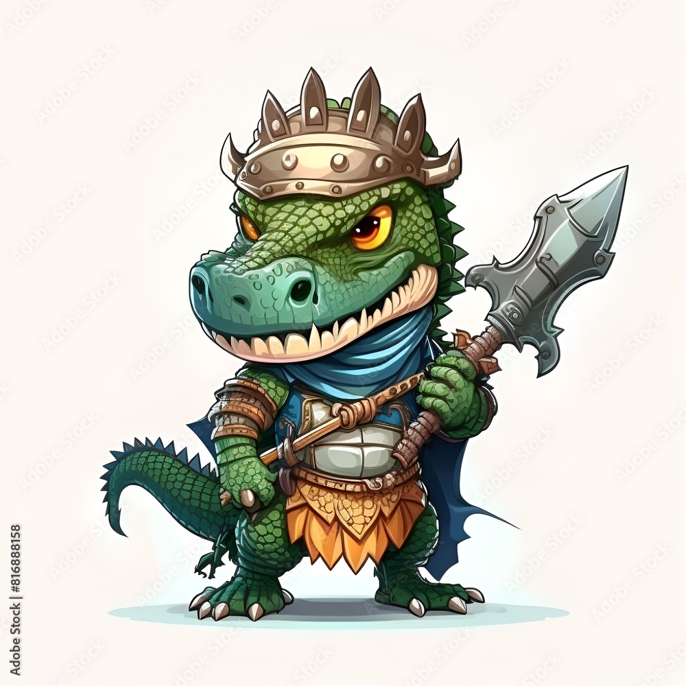 Obraz premium green dragon cartoon