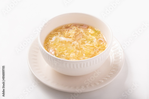 白菜とベーコンのあんかけ卵スープ