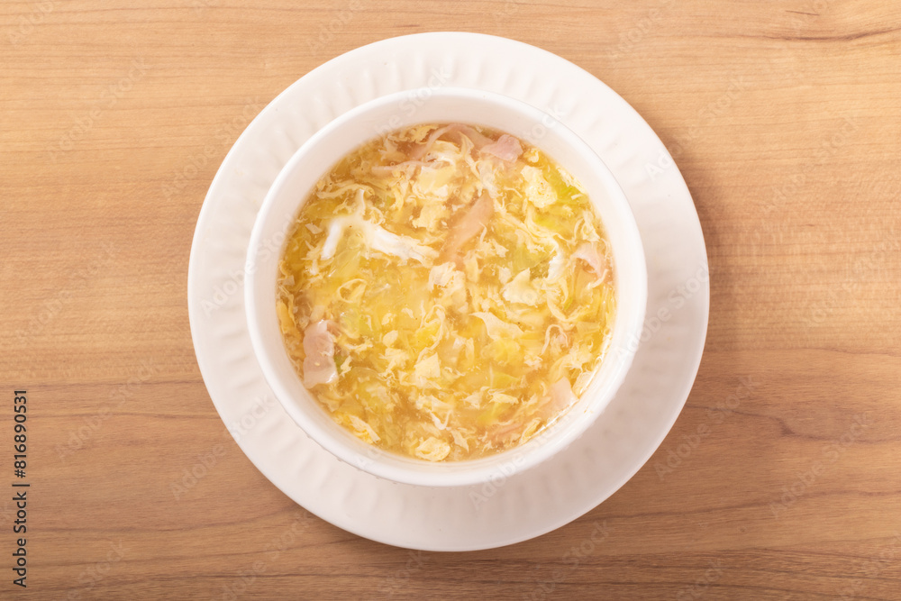 白菜とベーコンのあんかけ卵スープ 白菜とベーコンのあんかけ卵スープ