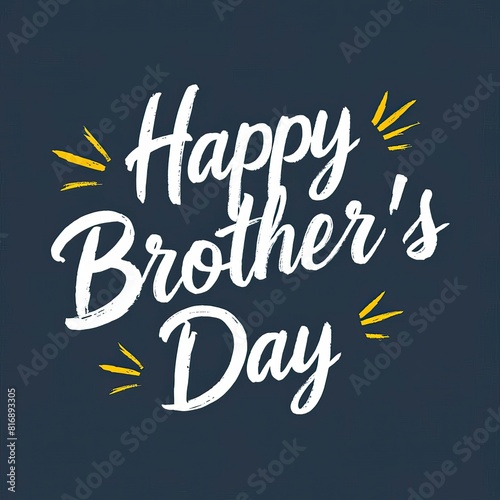 National Brother's Day, post, National Brother's Day calligraphy, Social Media Poster, Kids, Brothers, text, day, typography, Happy National Brother's Day, May 24. illustration, font, 