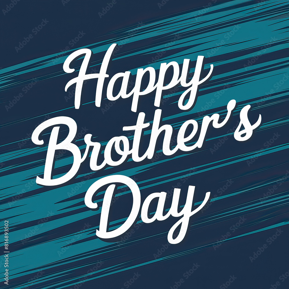 Fototapeta premium National Brother's Day, post, National Brother's Day calligraphy, Social Media Poster, Kids, Brothers, text, day, typography, Happy National Brother's Day, May 24. illustration, font, 