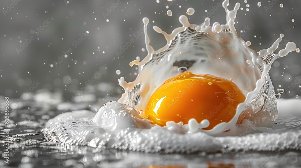 Background of falling egg splashes Background of falling egg splashes