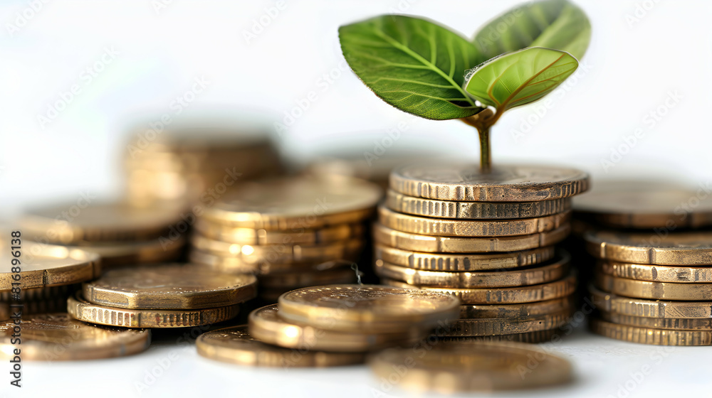 Photo realistic investment portfolio for finance or economic themed content isolated on white background, symbolizing financial planning and growth. Ideal for stock market concepts Photo realistic investment portfolio for finance or economic themed content isolated on white background, symbolizing financial planning and growth. Ideal for stock market concepts