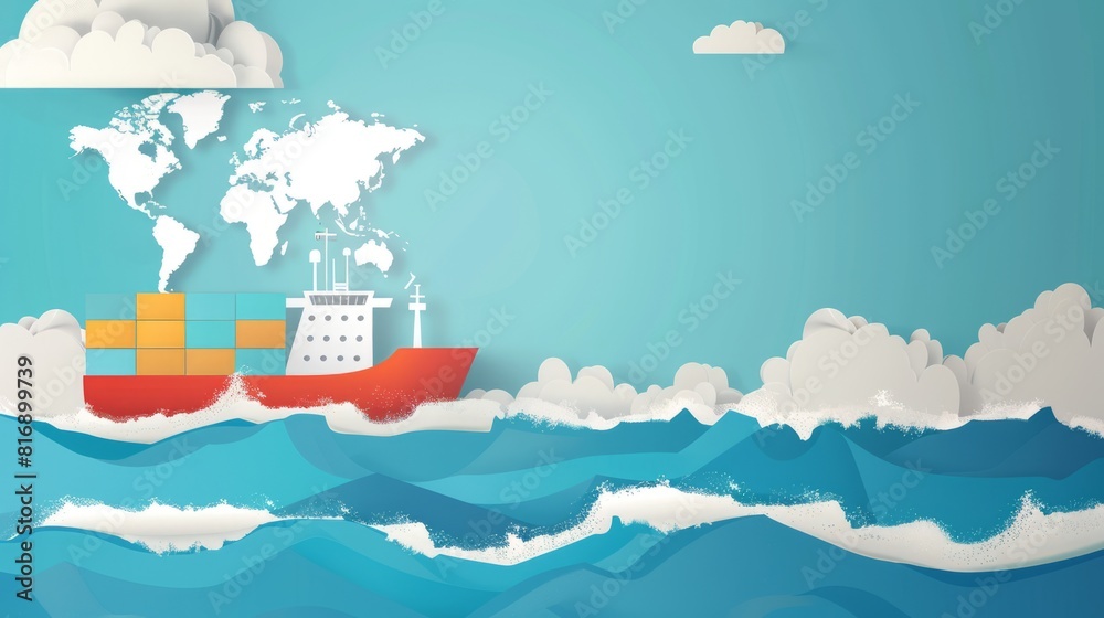 Obraz premium World maritime day vector with copy space