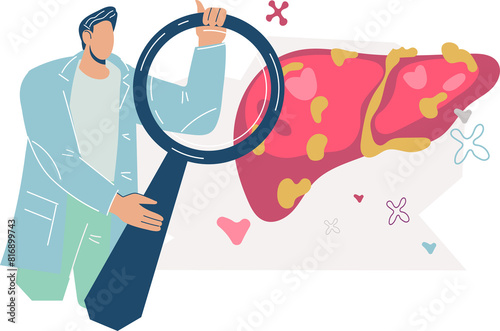 Foto Non-alcoholic fatty liver disease or NAFLD banner for website or presentation