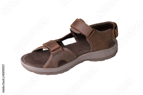 Hike sandal in leather isolated