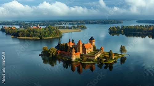 Trakai Island Castle, Lithuania photo