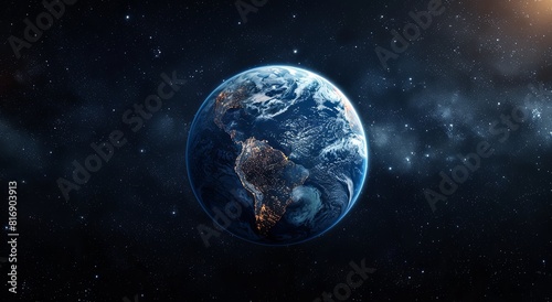 Planet earth globe view from space © PLUT_OFF