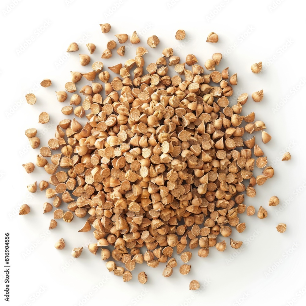 Stack of brown seeds on a plain white surface Stack of brown seeds on a plain white surface