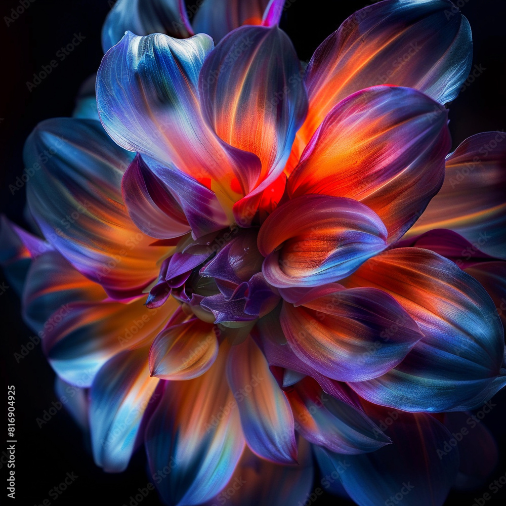 Colors Against Shadow Close-Up Intense Flower With Colors Against Shadow Close-Up Intense Flower With