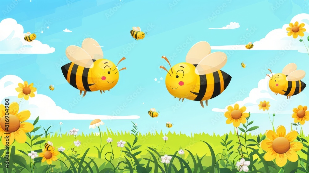 World bee day vector with copy space World bee day vector with copy space