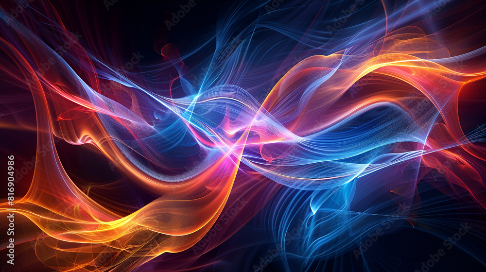 Abstract blue and red smoke on black background, Fantasy fractal texture, abstract colorful background with lines and waves, Vibrant smoke against black backdrop Black brick wall neon light empty
Abstract blue and red smoke on black background, Fantasy fractal texture, abstract colorful background with lines and waves, Vibrant smoke against black backdrop Black brick wall neon light empty