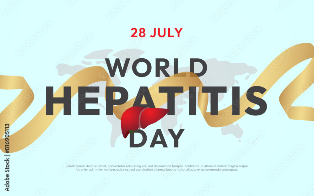 World Hepatitis Day poster banner vector illustration