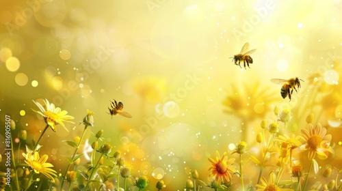 World bee day vector with copy space 