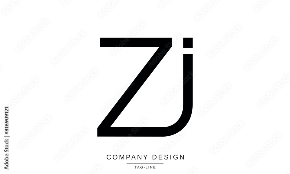 ZJ, JZ Abstract Letters Logo Monogram Design Font Icon Vector Symbol Initials ZJ, JZ Abstract Letters Logo Monogram Design Font Icon Vector Symbol Initials
