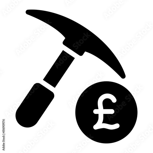 mining glyph icon
