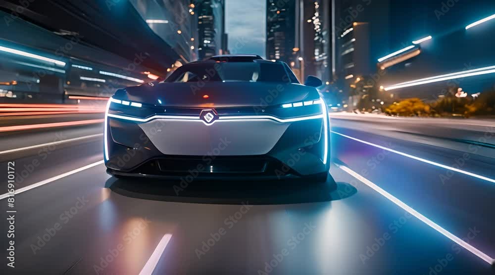 Autonomous Self-Driving Car Effortlessly Navigating City Highways and Overtaking Vehicles Autonomous Self-Driving Car Effortlessly Navigating City Highways and Overtaking Vehicles