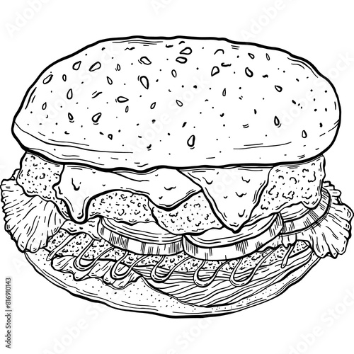 Drawing food illustration. Hand-drawn food sketches for packaging, menu, recipe,advertising,branding, Food Blog 