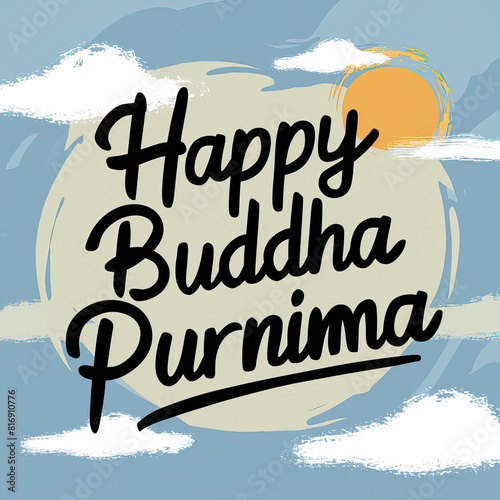 Buddha Purnima  Vesak day  Buddha s Birthday  social media post  Buddha Purnima poster  banner  Buddha Day  23 May. Buddha Jayanti  illustration  Buddha meditating  typography. Happy Buddha Purnima   