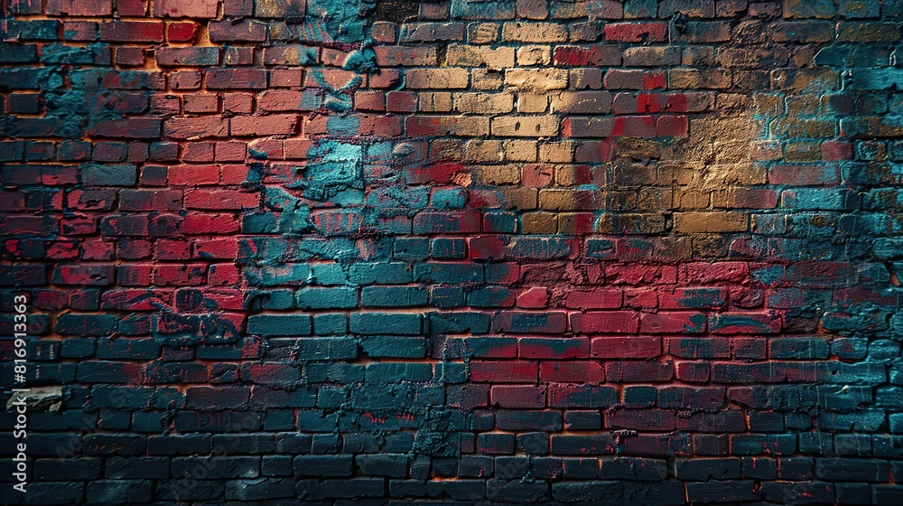 brick wall with a piece of street art that has been vandalized or defaced, sparking a conversation about censorship and the role of street art in public spaces.stock image brick wall with a piece of street art that has been vandalized or defaced, sparking a conversation about censorship and the role of street art in public spaces.stock image