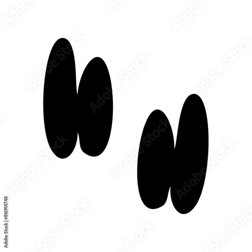 flat Camel footprints vector 