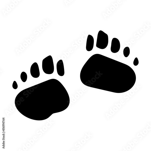 Animals Flat Footprint Hand drawn Vector 