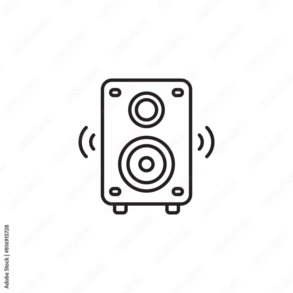 Speaker icon design with white background stock illustration Speaker icon design with white background stock illustration