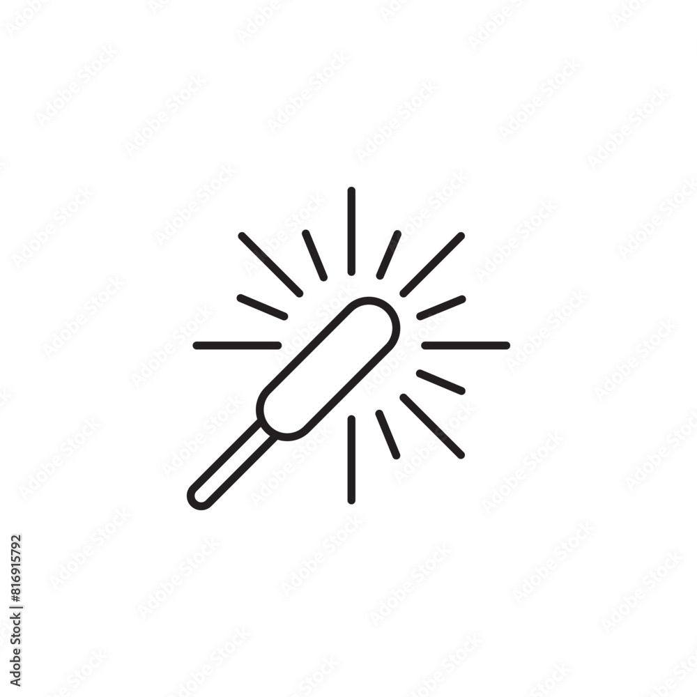 Sparkler icon design with white background stock illustration Sparkler icon design with white background stock illustration