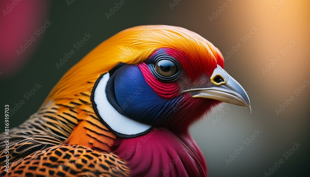 Golden pheasant birds photorealistic, detailed, colorful, high-contrast, Golden below pheasant,oiseau, animal, nature, faune