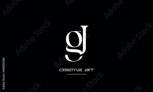 GJ, JG, G, J abstract letters logo monogram