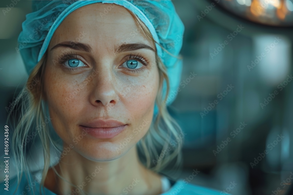 Captivating image of surgeon amidst modern medical equipment Captivating image of surgeon amidst modern medical equipment