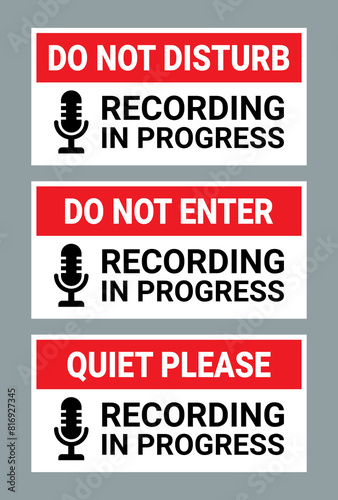 Wallpaper Mural Recording in Progress Sign Collection Torontodigital.ca