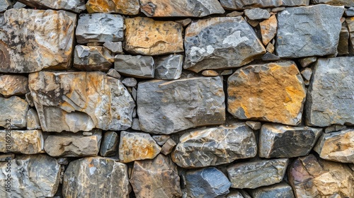 Background of a stone wall made of large natural stones