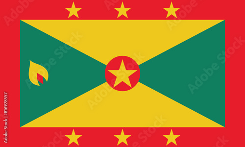 Free Download National flag of Grenada. Grenada Flag. 
 - GFXLoad
