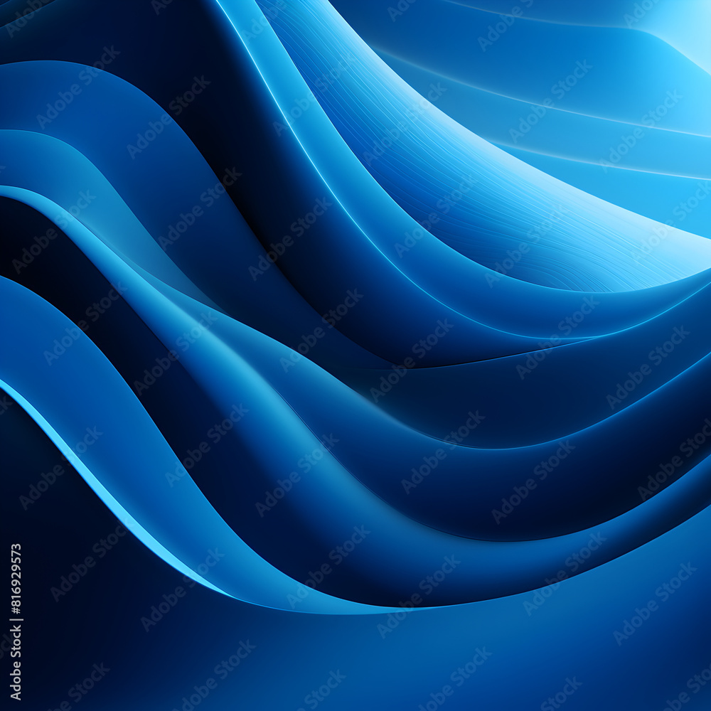 Fototapeta premium Dark blue abstract textured wavy lines background 