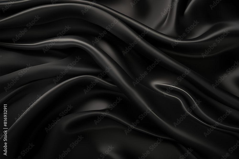 Background texture: black silk fabric. Smooth elegant silk satin, background with space for design. Background texture: black silk fabric. Smooth elegant silk satin, background with space for design.