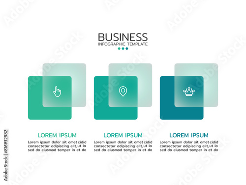 Vector infographic design template with 3 options or steps.