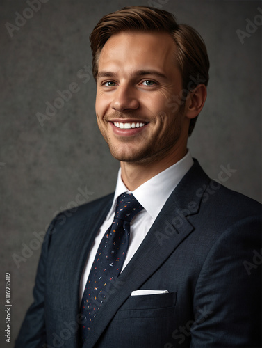 close-up of a Hispanic businessman in a well-fitted suit