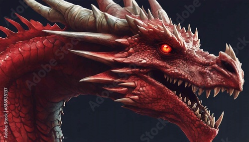 Red dragon generate ai photo