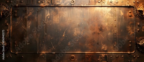 Aged Industrial Machinery and Metallic Textures in a Vintage Factory Setting