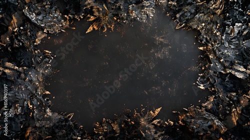 Autumnal Abstract Foliage Background with Fallen Leaves and Weathered Textures