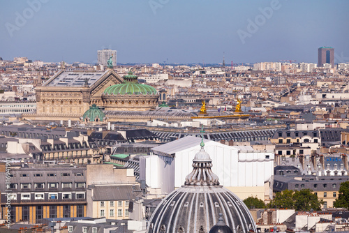 Aerial view of the Palais Garnier in Paris photo