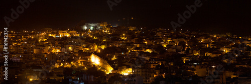 Panoramic view of Thessaloniki by night