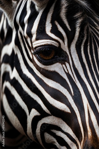 zebra close up, AI