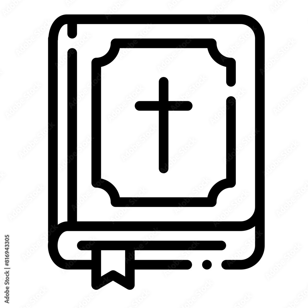 Bible Icon in Line Style Bible Icon in Line Style