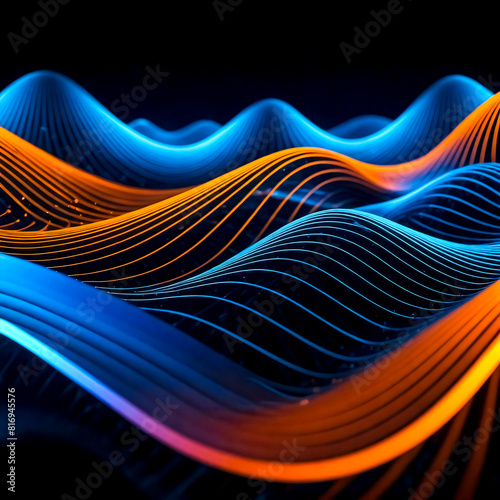 abstract hologram gravity wave background