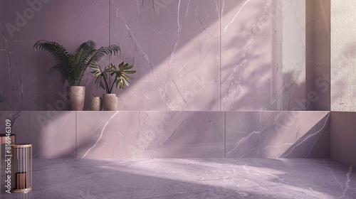 Soft lavender marble with hints of gray  exuding a calming and serene atmosphere.