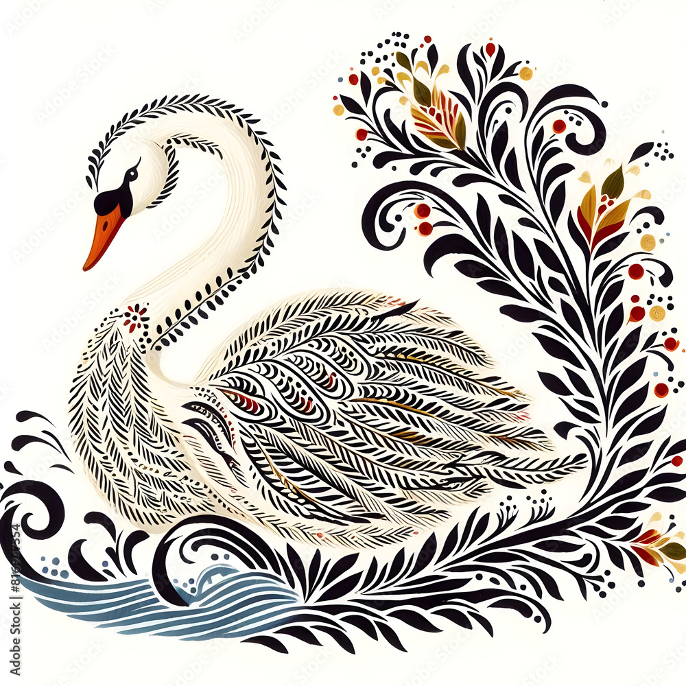 Fototapeta premium swan on the water